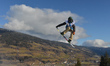 An athlete during the men's Slopestyle Qualification round. FIS Freestyle World SKI Champi...