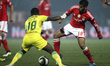 Benfica's Argentinian midfielder Eduardo Salvio (R) vies with Paços Ferreira's Marfim Coas...