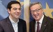 Jean-Claude Juncker , the president of the European Commission (R) welcomes Greek Prime Mi...