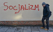 A graffiti 'Socialism' in Krakow's City Center. Krakow, Poland. Picture by: ARtur Widak/Nu...