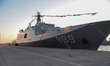 Chinese Navy vessel Changbai Shan 989 in the harbour of Piraeus at the Chinese New Year Ev...