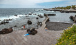 General view during a cloudy summer day of the seafront of the Atlantic Ocean in Puerto de...