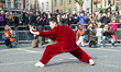 Performers in London's Chinese New Year Parade 2015 on Charing Cross Road, London, England...