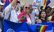 Manhattan Borough President Gale Brewer marches at the annual Pride Parade on Sunday, June...