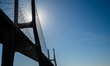 A view of the famous Vasco da Gama Bridge, in Lisbon, Portugal. 