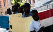 The Association of Sudanese Citizens in Italy Protests in Piazza Esquilino to remember the...