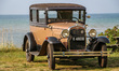 Ford Model A is seen during the every Monday retro cars owners meeting on the public beach...