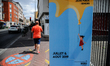 People are seen walking through the streets of Malakoff district of Paris, France. People...