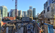 Construction of a new condominium building in Toronto, Ontario, Canada, on September 05, 2...