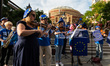 Anti-Brexit demonstrators stage 'Thank EU for the Music' concert and EU flag giveaway outs...