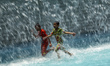 Childrens play at Kuala Lumpur City Center (KLCC) water park in Kuala Lumpur, Malaysia on...