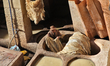 The Chouara tannery in Fes el Bali or Old Fes on December 31, 2015 in Fes (Fez), Morocco,...