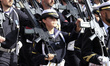 Soldiers take part in Spain's National Day military parade at Castellana Street on October...