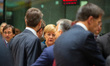 Angela Merkel Chancellor of Germany. European leaders talk ahead of round table talks at t...