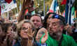 Fascist greetings during People take part in a rally in Rome, Saturday, Oct. 19, 2019. Tho...