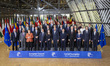 Family photo of the European Leaders. Bulgaria 's Prime Minister Boyko Borissov, Malta 's...