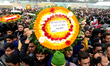 People wait to pay their respects to the late Sir Fazle Hasan Abed, the founder of the Ban...