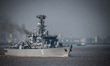 The general view of Myanmar Navy warship during a ceremony to mark the Myanmar Navy 72nd a...
