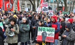 Canadians held a protest outside the American consulate in Toronto, Ontario, Canada, on Ja...