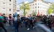 Protesters hold during the Refugee Education strike on 24.04.2015 in Berlin, Germany , the...