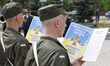 Ceremony of bringing of the military oath conscripts of the National Guard of Ukraine, who...