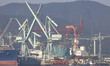  A View scene of Samsung Heavy Industry Company Shipbuilding yard in Geoje, South Korea on...