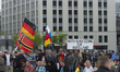 "Nato-Schutzzone für Russland" "NATO protection zone for Russia" stands at the rally " Sto...