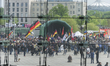 The rally " storming of the Reichstag " on 05.09.2015 before the main train station in Ber...