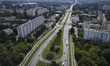 Residential buildings in the Praga Poludnie district are seen along the United States Aven...