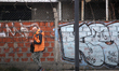 A man walks through the Pompeii neighborhood in Buenos Aires, Argentina, on August 8, 2020...