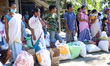 Flood relief distribution by the Feeding India team at Disangmukh, Assam India, on 19th au...