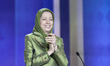 Maryam Rajavi, President-elect of the National Council of Resistance of Iran (NCRI), speak...