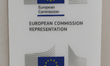 A sign of the European Commision office in Sofia city center. On  October 7, 2020, in Sof...