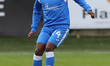 Kgosi Ntlhe of Barrow during the Sky Bet League 2 match between Harrogate Town and Barrow...