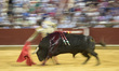 Spanish bullfighters Finito de Cordoba, Morante de la Puebla and Alejandro Talavante perfo...