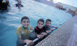 The beginning of the summer vacation of Palestinian families in the Gaza Strip enjoy summe...