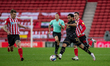  Louis Thompson stretches for the ball during the Sky Bet League 1 match between Sunderlan...