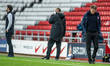  Phil Parkinson Sunderland Manager deep in thought as the first half draws to an end durin...