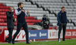  Russell Martin MK Dons Manager giving instructions to his team during the Sky Bet League...