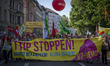Germany, Munich: Thousands of demonstrator protest against the G7 summit that will be plac...