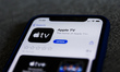 Apple TV logo is seen displayed on a phone screen in this illustration photo taken in Pola...