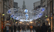 Christmas decorations in Grodzka Street, in Krakow Old Town. On Saturday, December 12, 20...