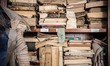 Old documents inside the "Government's Palace", headquarters of Prefecture, in downtown L'...