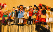 Total of 177 puppets are seen during the press preview of carnival floats for Rose Monday...