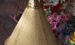 Tabak (traditional conical Islamic wedding gift box) at a shop in the medina (old city) of...