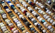 Indian muslim devotees offer prayer during the first friday of holy month of Ramadan at Ma...