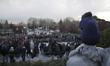 Students hold an assembly at Complutense university during the first day of student strike...