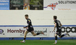 Grimsby Town's  Luke Spokes celebrates after scoring their only goal during the Sky Bet Le...