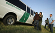 US Border Patrol agents detain illigal migrants on May 10, 2021 in Roma Texas, USA. Accord...