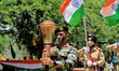 Indian Army Officer holds the Mashaal  in Baramulla, Jammu and Kashmir, India on 27 June 2...